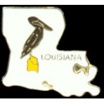 LOUISIANA PIN LA STATE SHAPE PIN